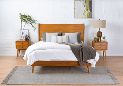 Mid-Century Bed & Nightstands Bundle